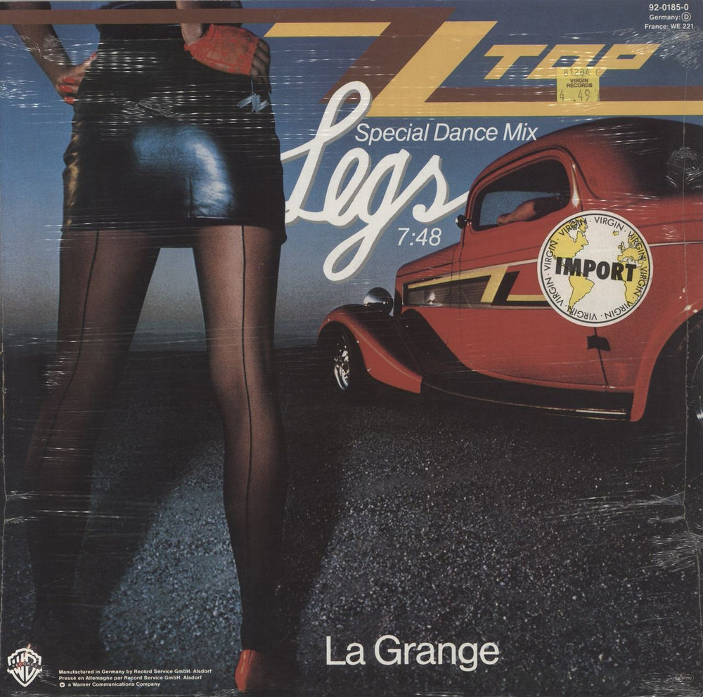 ZZ Top Legs (Special Dance Mix) German 12" vinyl single (12 inch record / Maxi-single)