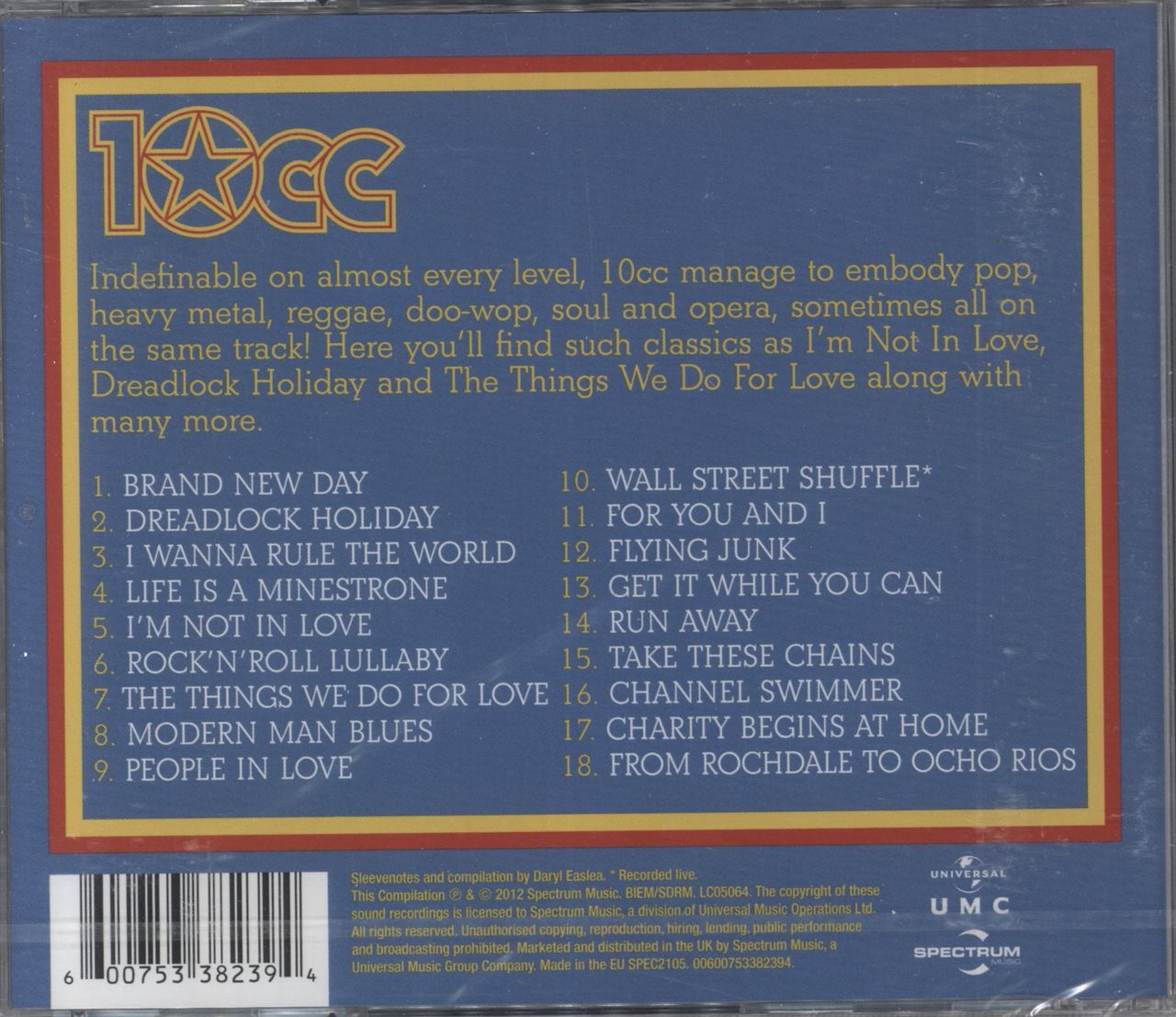 10cc Dreadlock Holiday (The Collection) - Sealed UK CD album