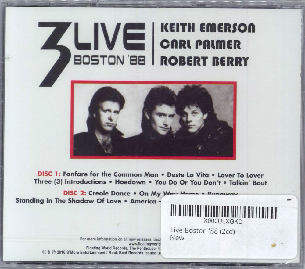 3 Live Boston '88 - Sealed UK CD album (CDLP)