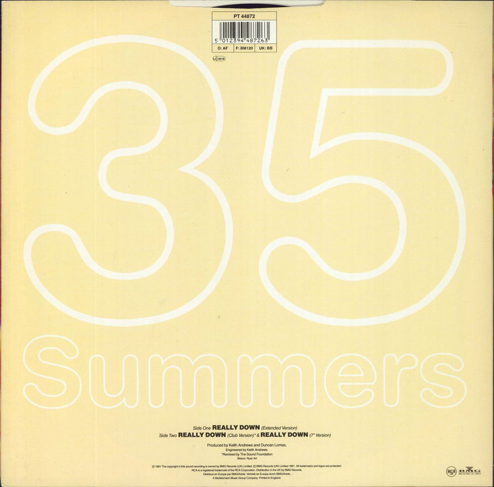 35 Summers Really Down UK 12" vinyl single (12 inch record / Maxi-single) 5012394487263