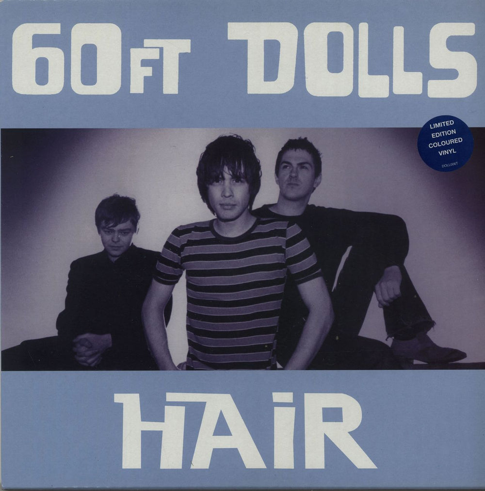 60ft Dolls Hair - Blue Vinyl UK 10" vinyl single (10 inch record) DOLLS006T