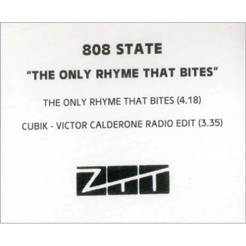 808 State The Only Rhyme That Bites UK Promo CD-R acetate CD ACETATE