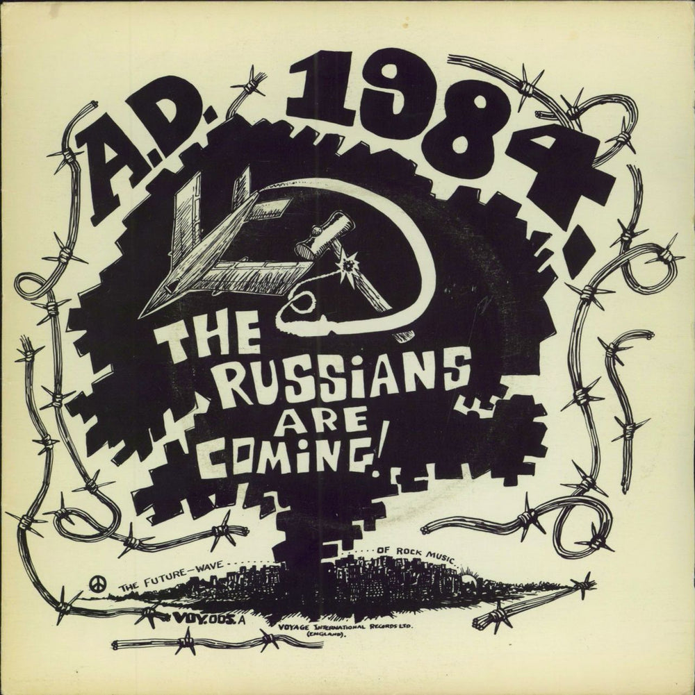 A.D. 1984 The Russians Are Coming! UK 7" vinyl single (7 inch record / 45) VOY005