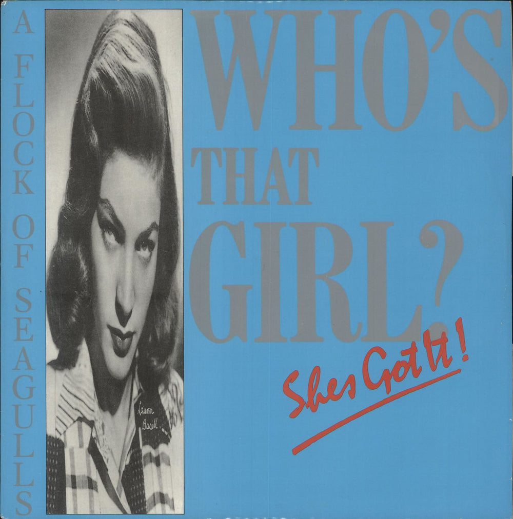 A Flock Of Seagulls Who's That Girl - Blue sleeve UK 12" vinyl single (12 inch record / Maxi-single) JIVET106