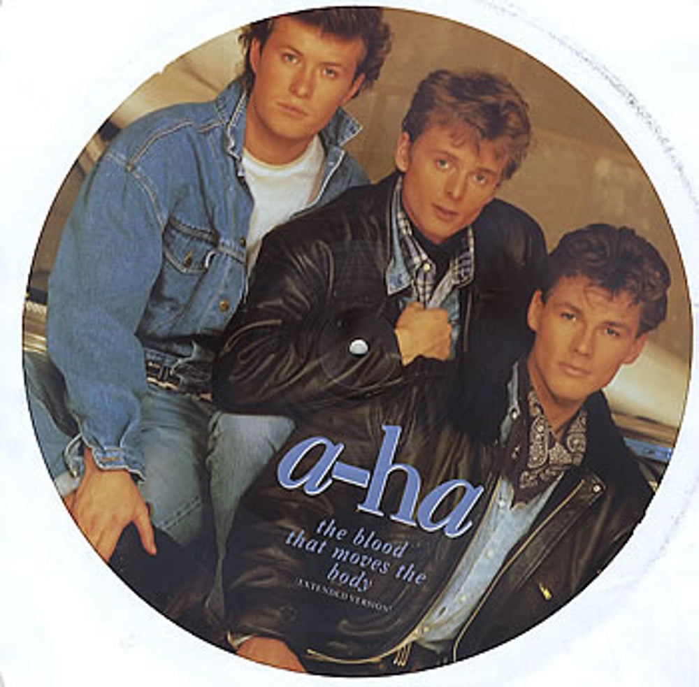 A-Ha The Blood That Moves The Body UK 12" vinyl picture disc (12 inch picture record) W7840TP