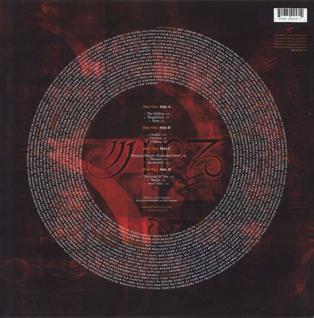 A Perfect Circle Mer De Noms - 180gram US 2-LP vinyl record set (Double LP Album) 724384925314