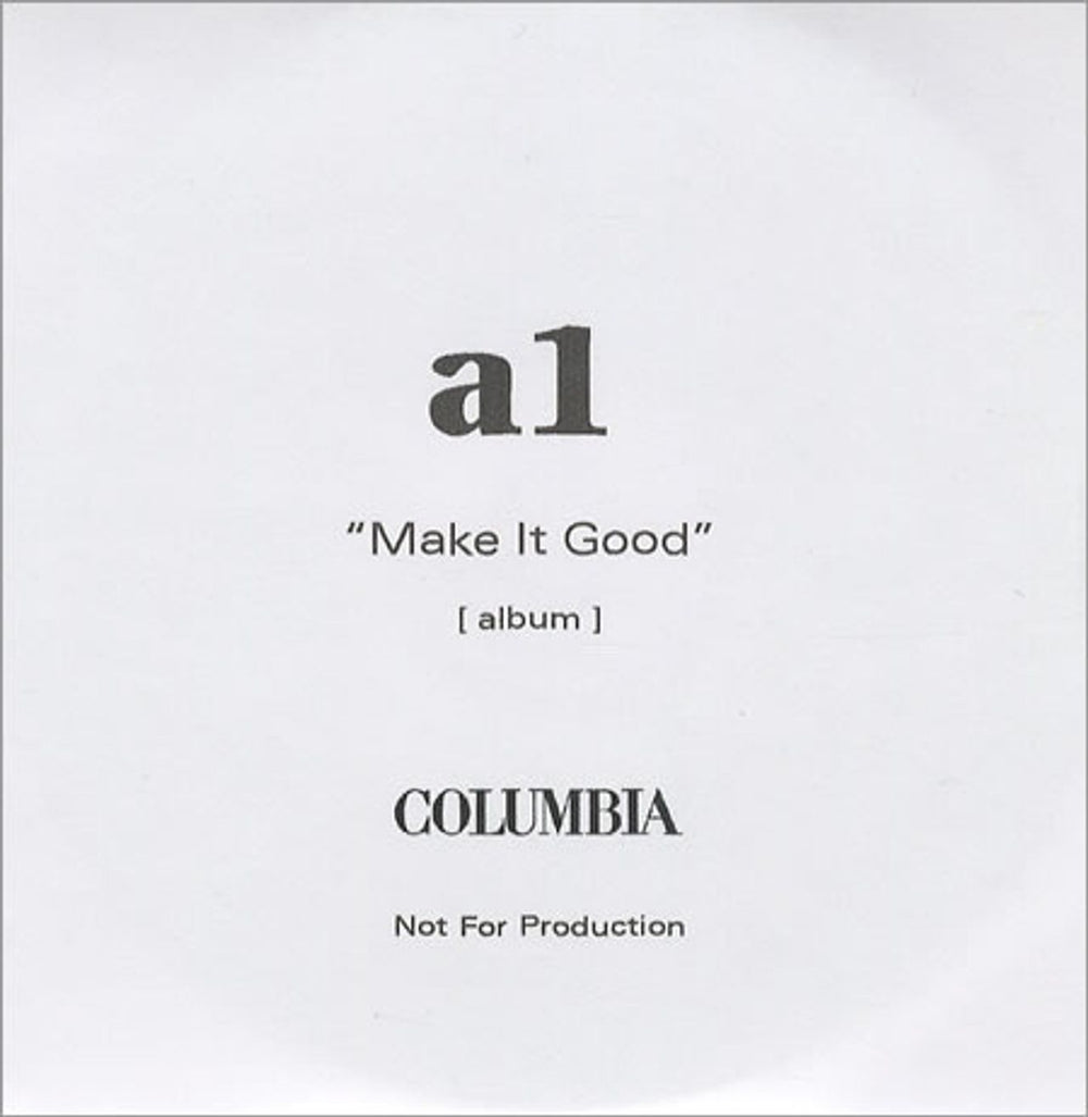 A1 Make It Good UK Promo CD-R acetate CDR ACETATE