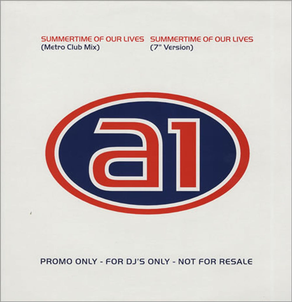 A1 Summertime Of Our Lives UK Promo 12" vinyl single (12 inch record / Maxi-single) XPR2501