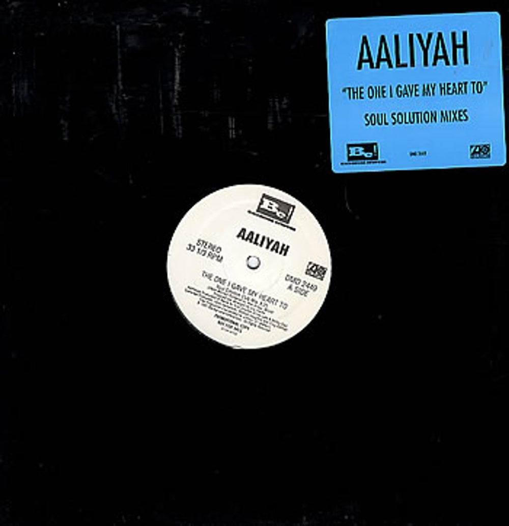 Aaliyah The One I Gave My Heart To US Promo 12" vinyl single (12 inch record / Maxi-single) DMD2449