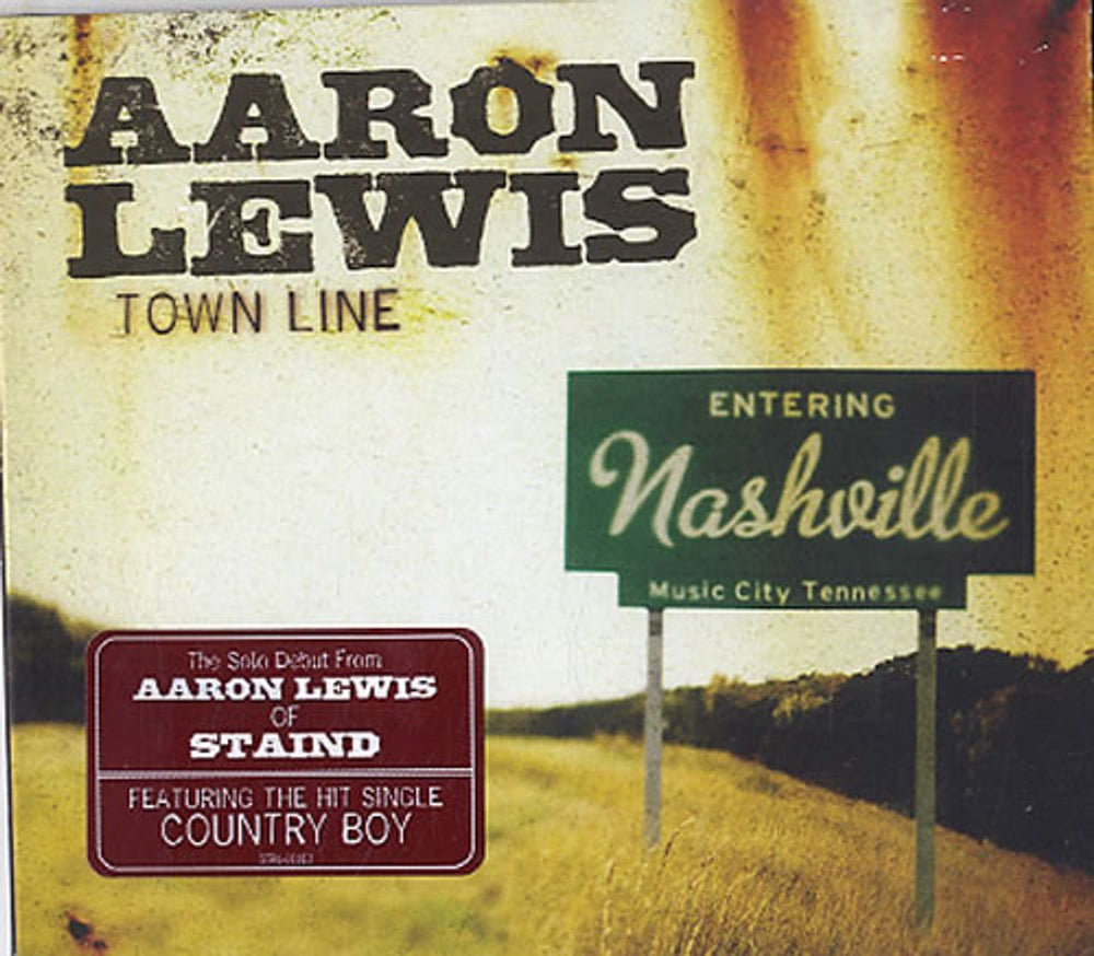 Aaron Lewis Town Line US CD single (CD5 / 5") STRV-01013