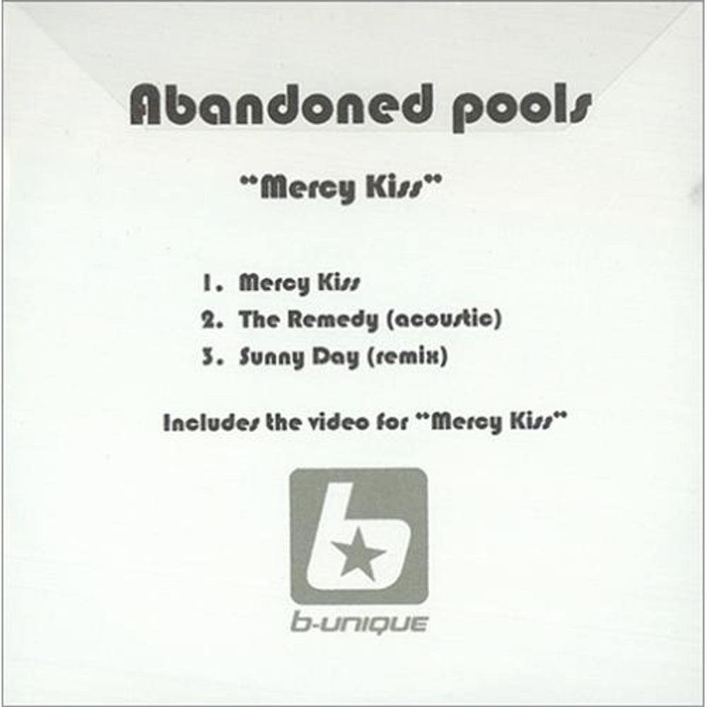 Abandoned Pools Mercy Kills UK Promo CD-R acetate CD-R ACETATE