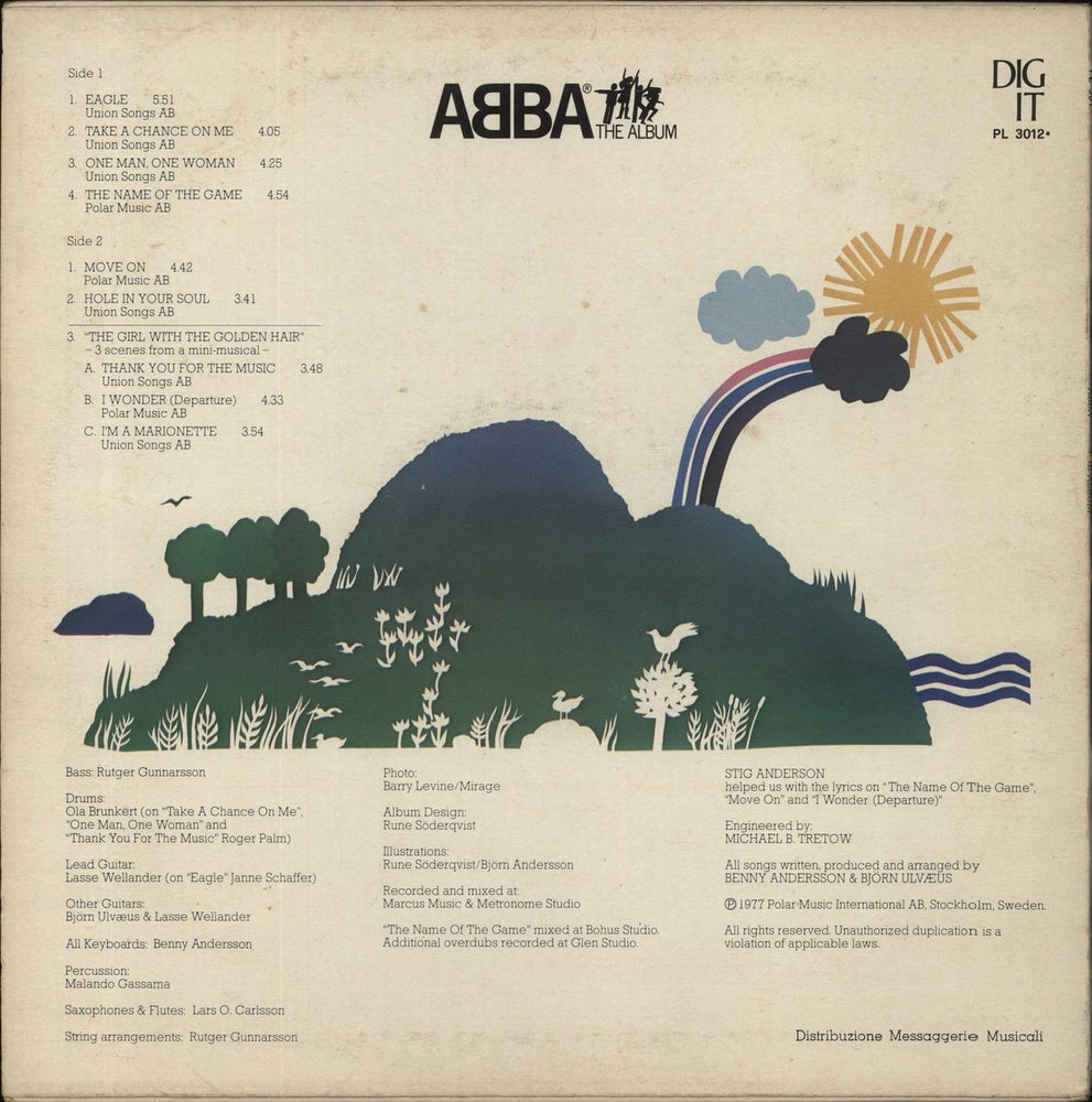 Abba ABBA The Album Italian vinyl LP album (LP record)