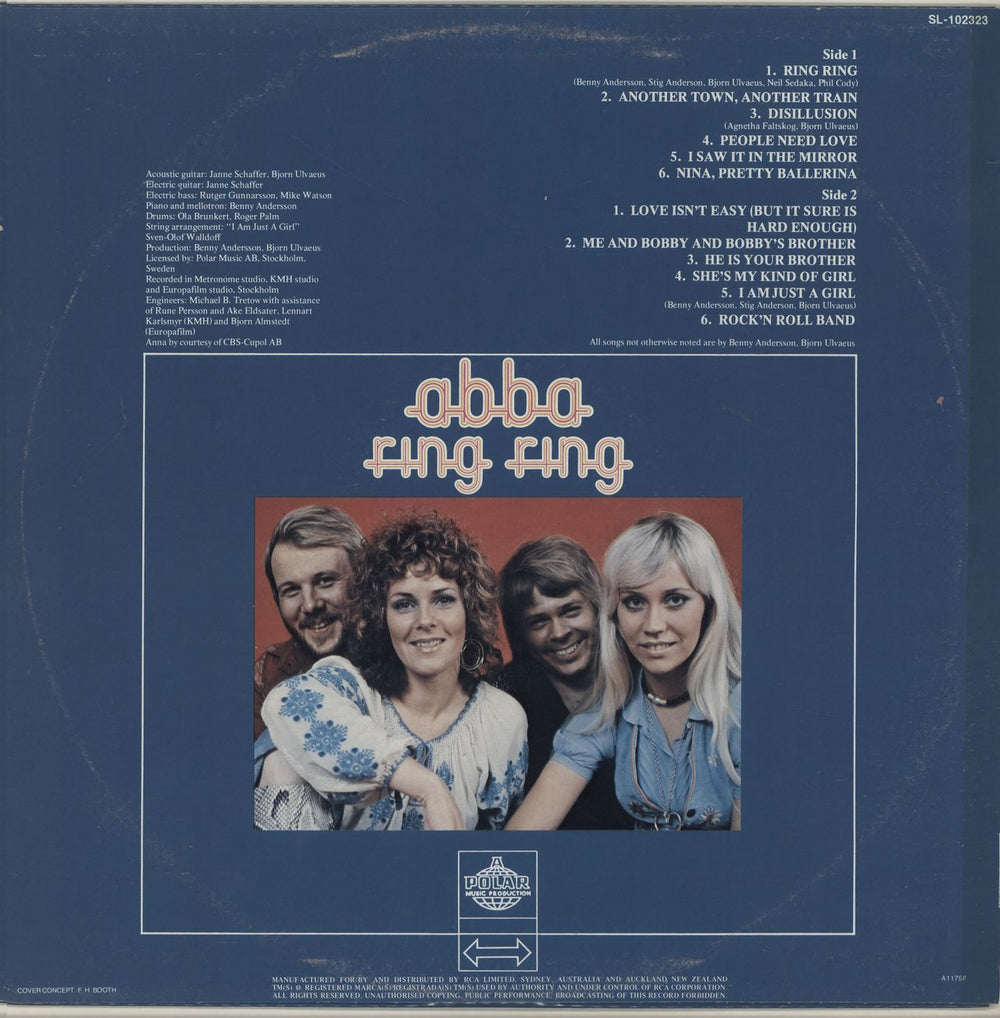 Abba Ring Ring Australian vinyl LP album (LP record) ABBLPRI17964