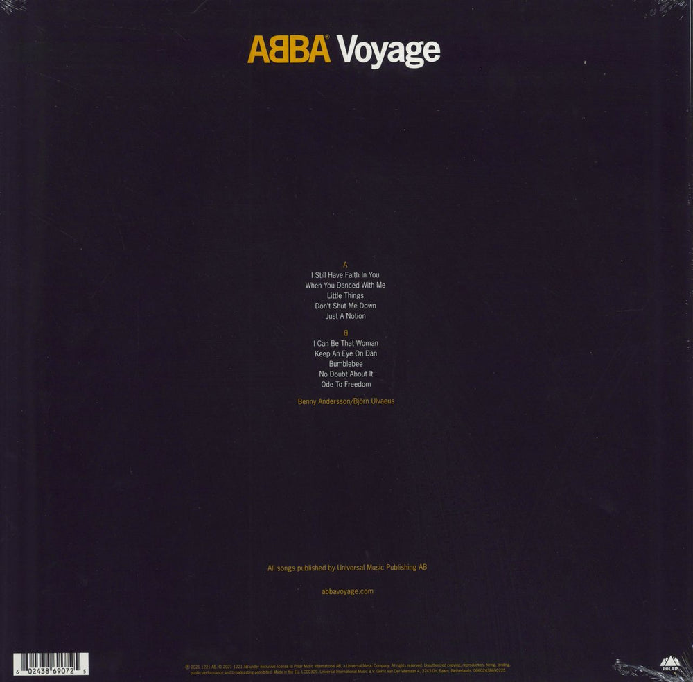 Abba Voyage - Album Artwork Disc - Sealed UK picture disc LP (vinyl picture disc album) 602438690725