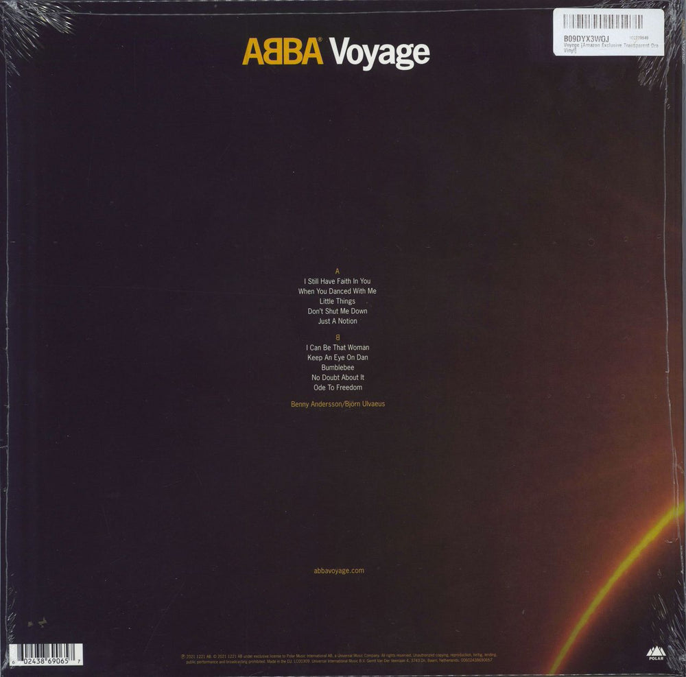 Abba Voyage - Orange Vinyl - Sealed UK vinyl LP album (LP record) 602438690657