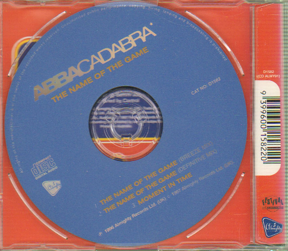 Abbacadabra The Name Of The Game Australian CD single (CD5 / 5") A-AC5TH82787