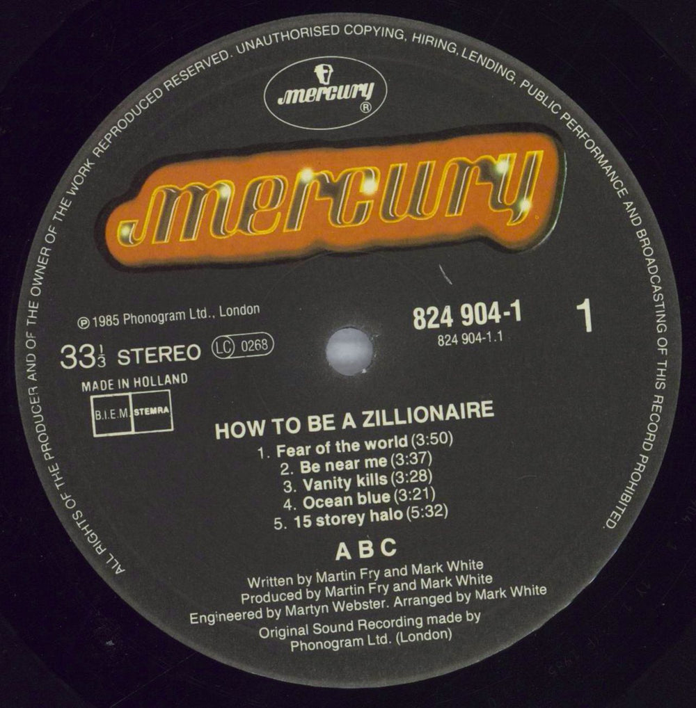 ABC How To Be A Zillionaire - Shrink US vinyl LP album (LP record) ABCLPHO827826