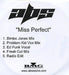 Abs Miss Perfect UK Promo CD-R acetate CD ACETATE