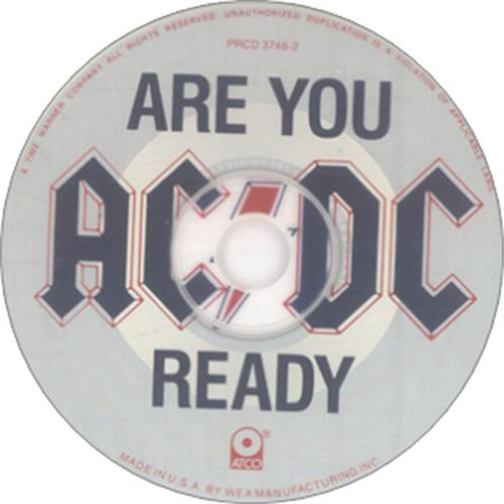 AC/DC Are You Ready - P/S US Promo CD single (CD5 / 5") ACDC5AR424995