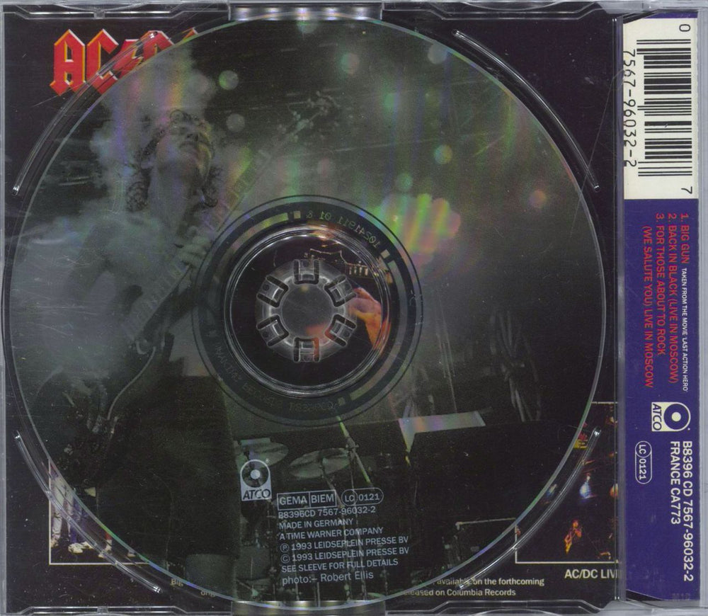 AC/DC Big Gun UK CD single (CD5 / 5") 075679603227