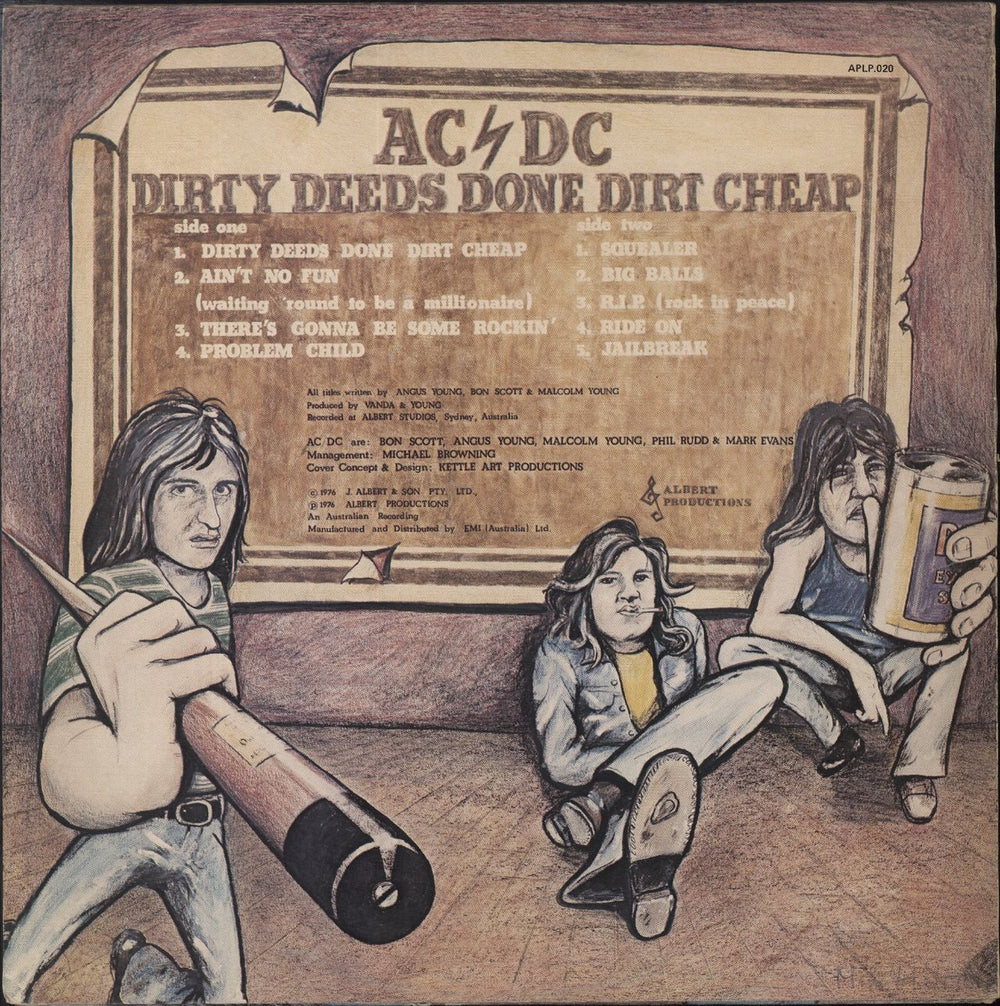 AC/DC Dirty Deeds Done Cheap - EX Australian vinyl LP album (LP record)