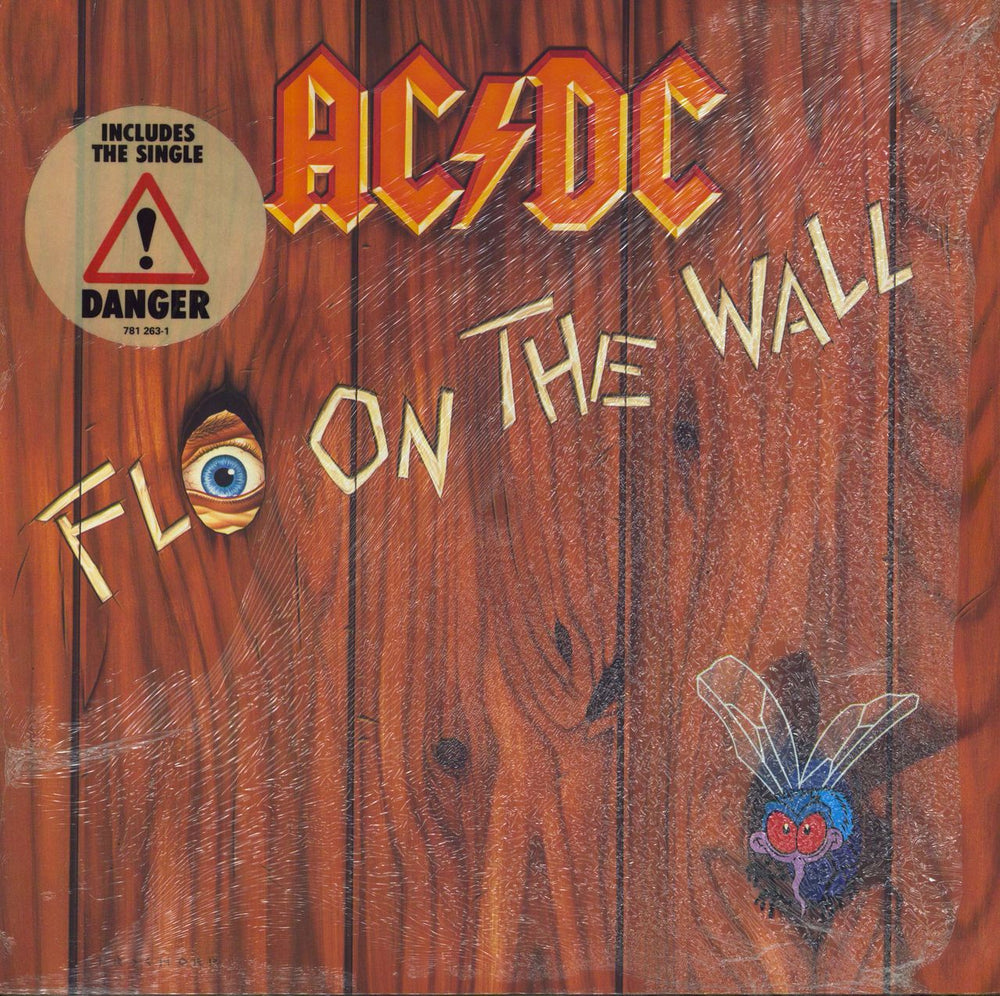 AC/DC Fly On The Wall - Open Shrink, Hype Stickered + Inner German vinyl LP album (LP record) 781263-1