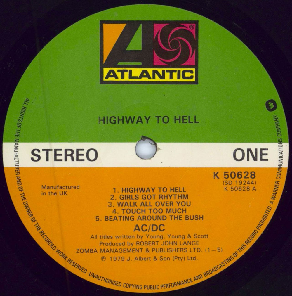 AC/DC Highway To Hell UK vinyl LP album (LP record) ACDLPHI88269