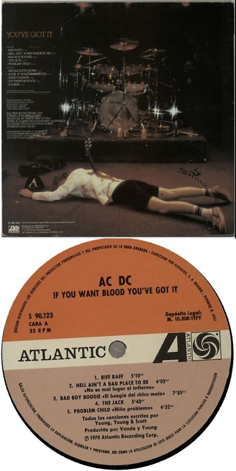 AC/DC If You Want Blood Spanish vinyl LP album (LP record) ACDLPIF633945