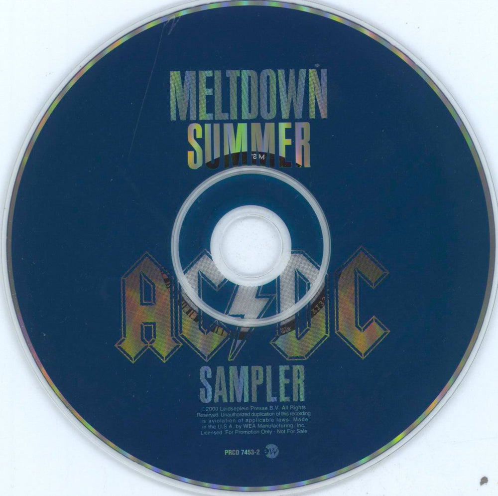 AC/DC Meltdown Summer Sampler US Promo CD single (CD5 / 5") ACDC5ME165324