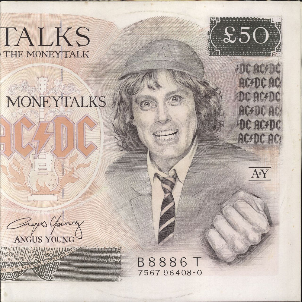 AC/DC Moneytalks - Poster Sleeve UK 12" vinyl single (12 inch record / Maxi-single) B8886T