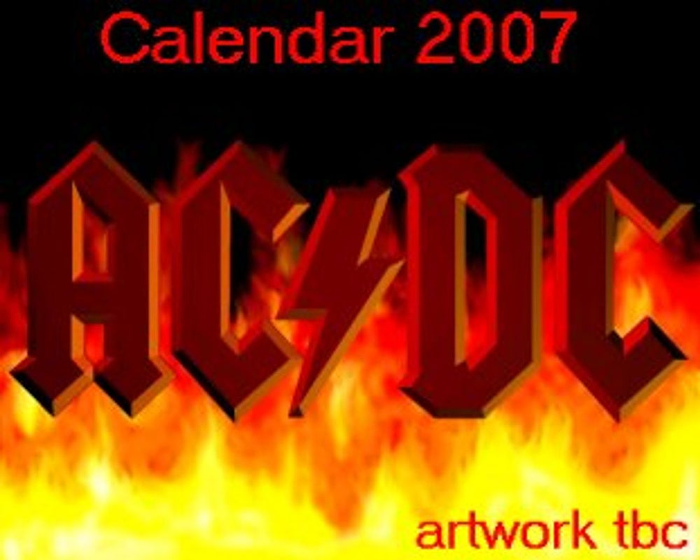 AC/DC Official Calendar 2007 UK calendar C10318