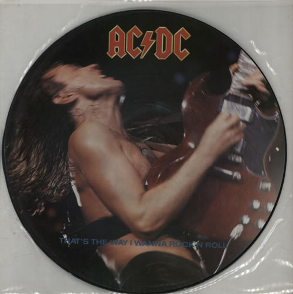 AC/DC That's The Way I Wanna Rock & Roll UK 12" vinyl picture disc (12 inch picture record) A9098TP