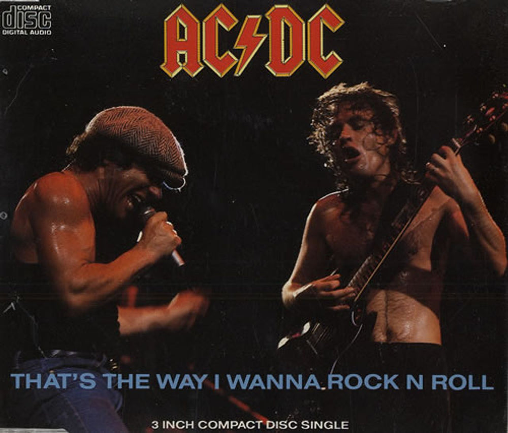 AC/DC That's The Way I Wanna Rock N Roll UK 3" CD single (CD3) A9098CD