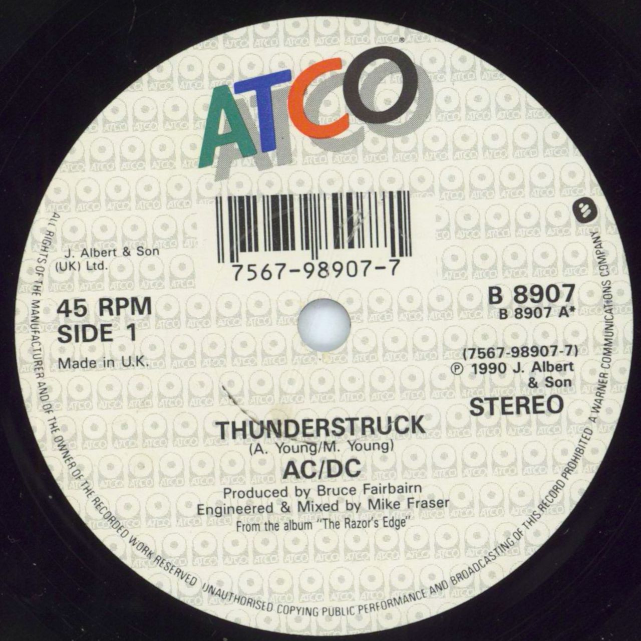 Opdage skat Praktisk AC/DC Thunderstruck UK 7" vinyl — RareVinyl.com