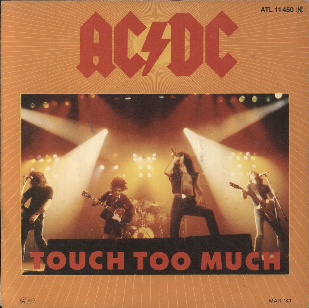 AC/DC Touch Too Much - Mispressed sleeve German 7" vinyl single (7 inch record / 45) ATL11450