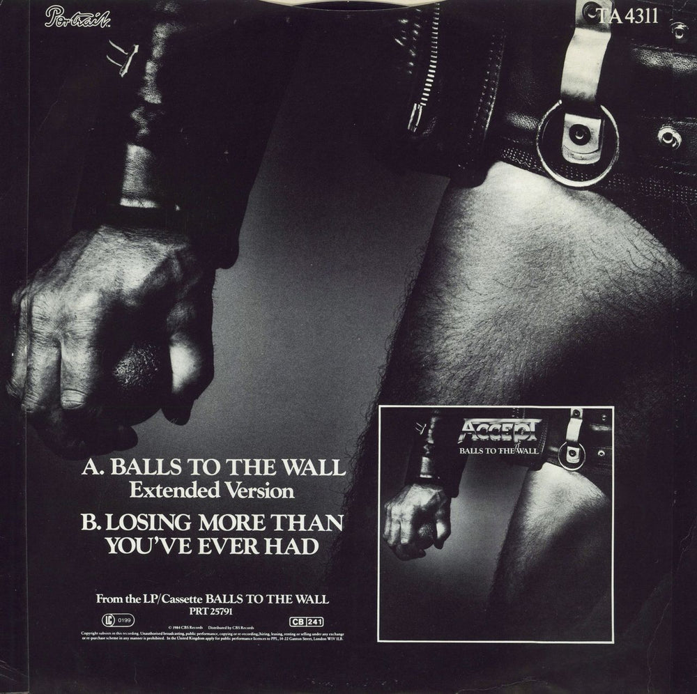 Accept Balls To The Wall UK 12" vinyl single (12 inch record / Maxi-single)