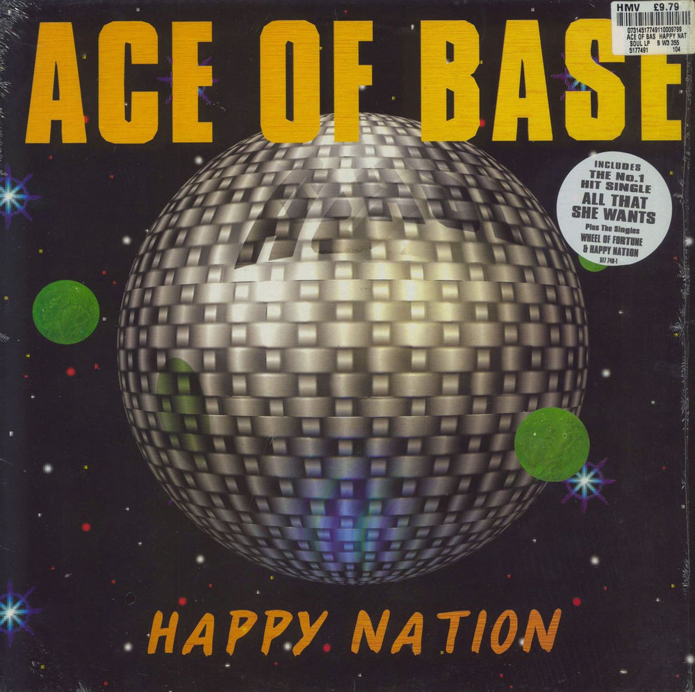 Ace Of Base Happy Nation - shrink UK vinyl LP album (LP record) 5177491