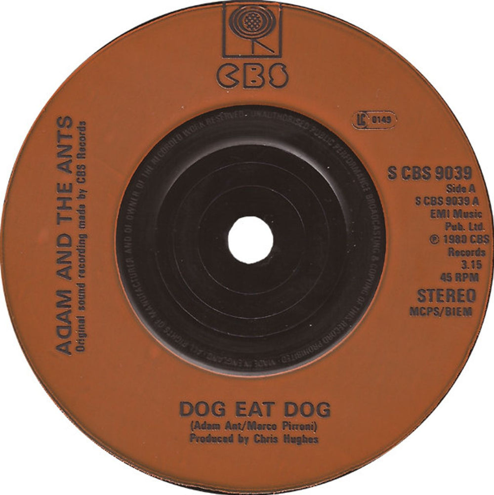 Adam & The Ants Dog Eat Dog - Inj - P/S UK 7" vinyl single (7 inch record / 45)