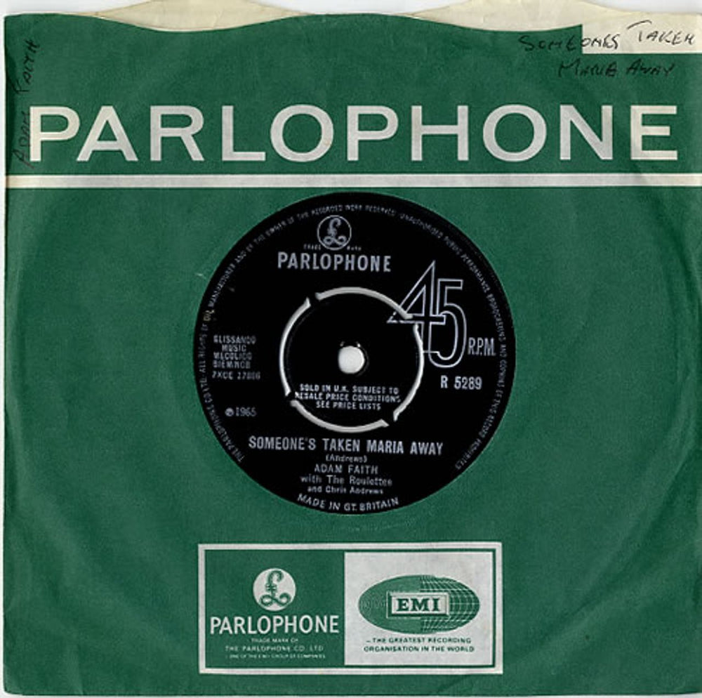 Adam Faith Someone's Taken Maria Away UK 7" vinyl single (7 inch record / 45) R5289