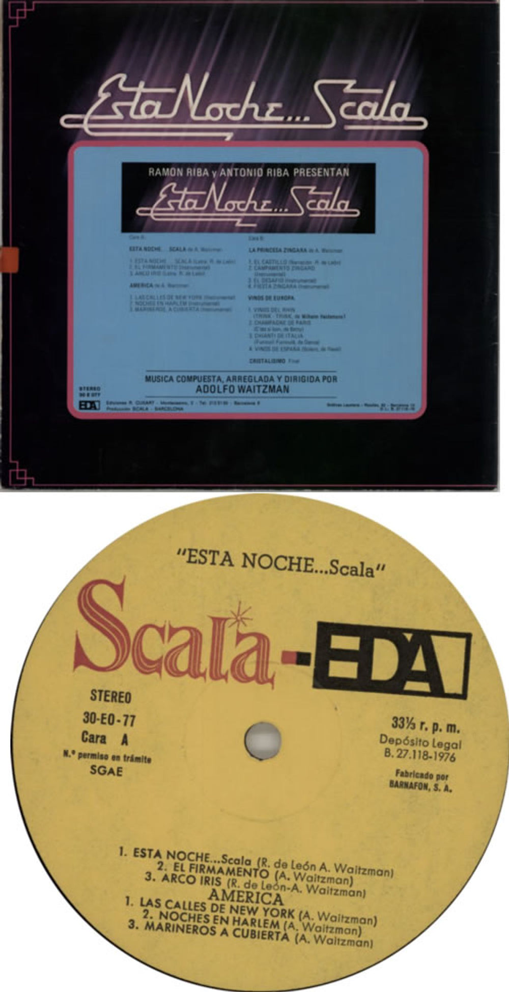 Adolfo Waitzman Esta Noche...Scala Spanish vinyl LP album (LP record) A9OLPES593581