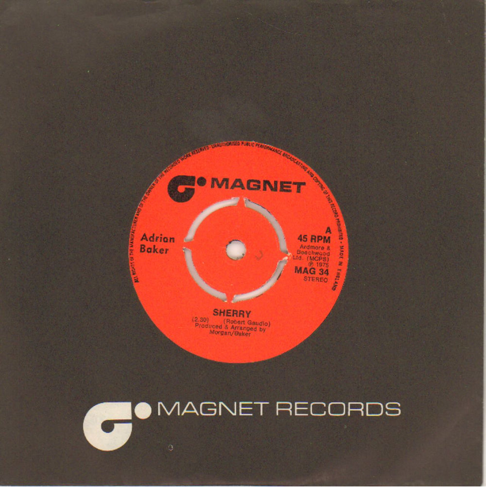 Adrian Baker Sherry UK 7" vinyl single (7 inch record / 45) MAG34