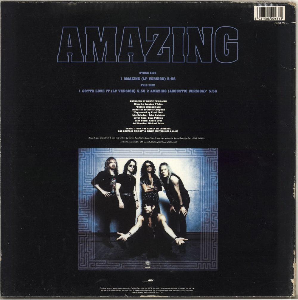 Aerosmith Amazing - Purple Vinyl - EX UK 12" vinyl single (12 inch record / Maxi-single) 5021508006368