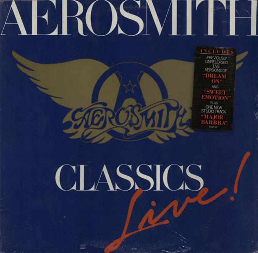 Aerosmith Classics Live I US vinyl LP album (LP record) FC40329