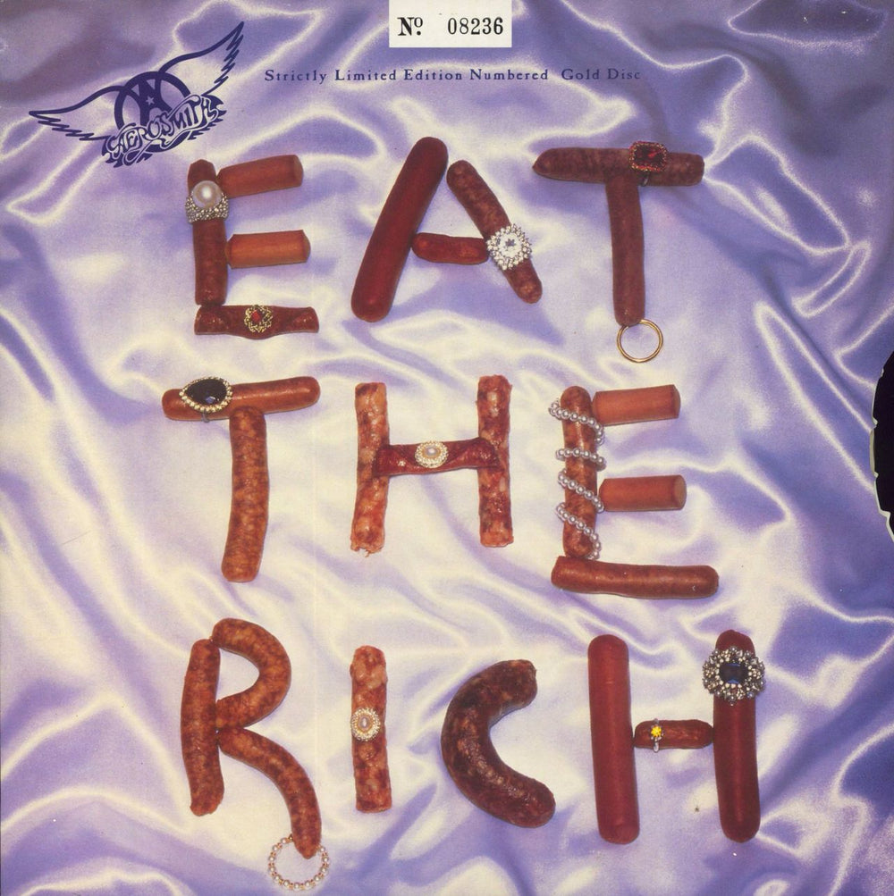 Aerosmith Eat The Rich - Gold Vinyl UK 10" vinyl single (10 inch record) GFSV46