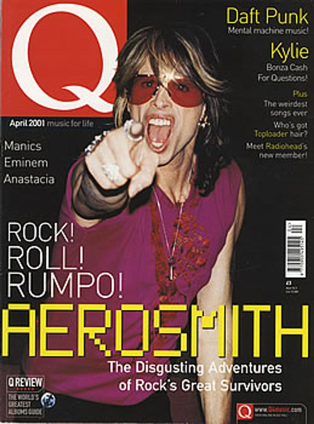 Aerosmith Q - April 2001 UK magazine APRIL 2001