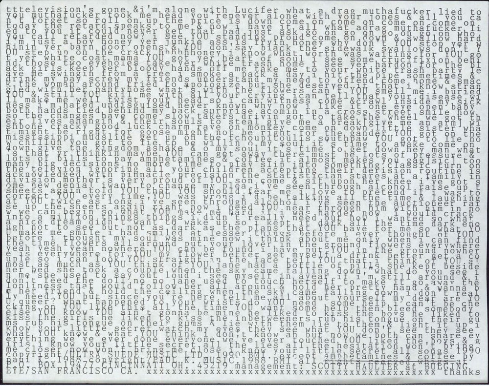 Afghan Whigs Up In It - 2nd - Translucent Vinyl + Original Artwork + Shrink US vinyl LP album (LP record)