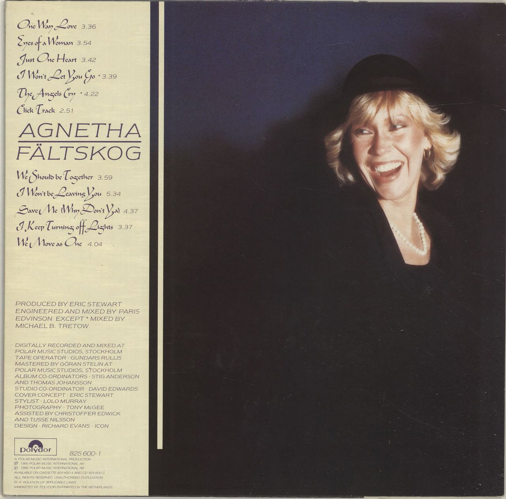 Agnetha Fältskog Eyes Of A Woman Dutch vinyl LP album (LP record) AGNLPEY697517