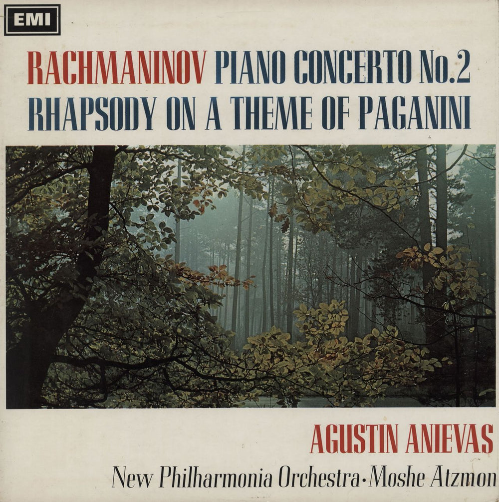 Agustin Anievas Rachmaninov: Piano Concerto No. 2 / Rhapsody on a Theme of Paganini UK vinyl LP album (LP record) ASD2361