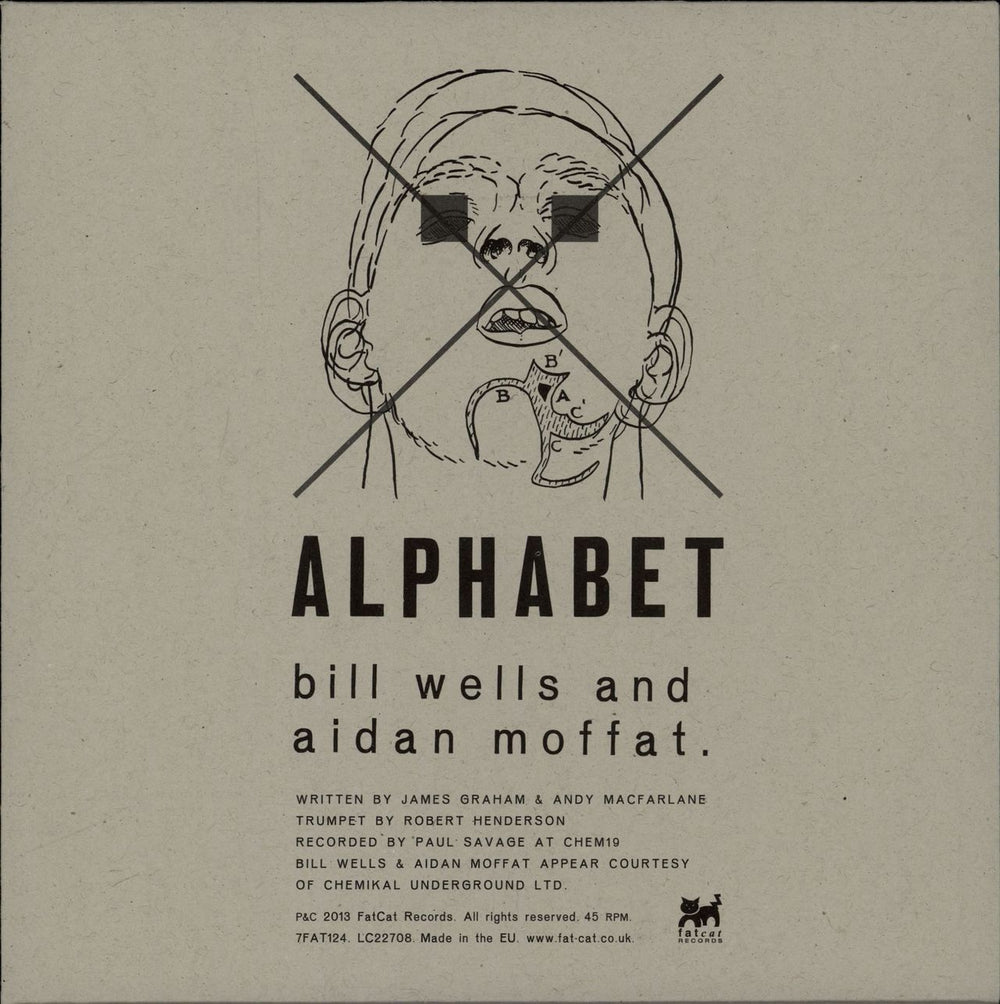 Aidan John Moffat Alphabet / (If You) Keep Me In Your Heart - RSD13 - Numbered UK 7" vinyl single (7 inch record / 45) 7FAT124