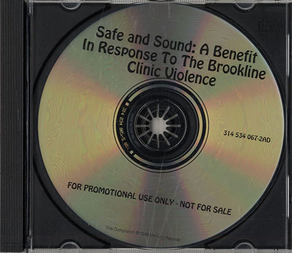 Aimee Mann Safe And Sound: A Benefit in Response to the Brookline Clini US Promo CD album (CDLP) 314534067-2AD